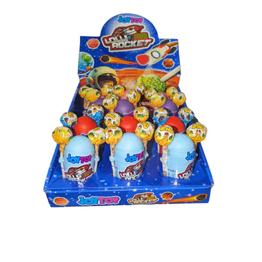 Rocket sour lollipop with sour powder 72 pcs