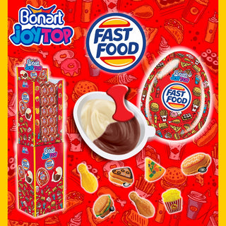 JOYTOP FASTFOOD EGG WITH SURPRISE TOYS STAND 20 G (1X72)