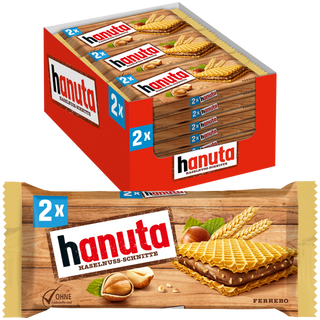 ferrero hanuta hazelnut wafer 44gX 18