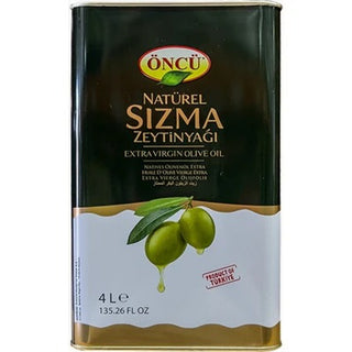 ONCU NATURAL EXTRA VIRGIN  OLIVE OIL (TIN) 4000 ML X 4 PC
