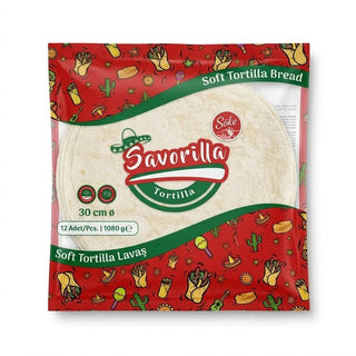 Savorilla tortilla wheat flour wrap (30cm - 90g) (10pk) 900g x 12 pc